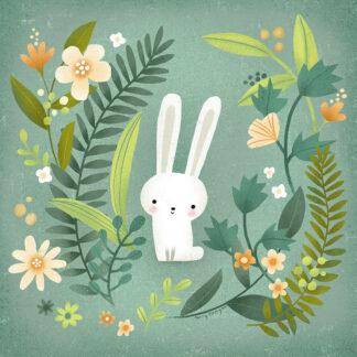 Bunny Garden Needlepoint Canvas for the Beginner by Terry Runyan