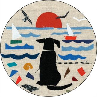Dog At The Water Christmas Ornament Needlepoint Canvas