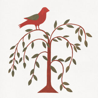 Bird in Tree Stencil from the 1800's Needlepoint Kit for Beginners