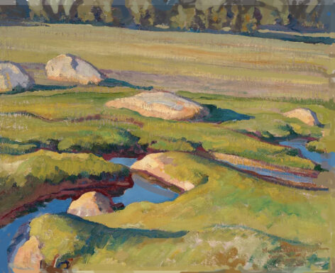 Quiet Landscape Needlepoint Canvas by Joel Schechter
