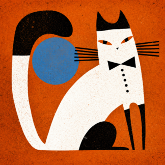 Tuxedo Cat Needlepoint Kit for the Beginner by Terry Runyan