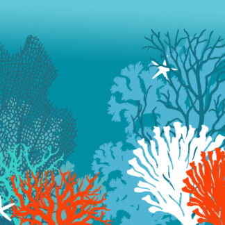 Underwater Coral Needlepoint Canvas by Fab Funky