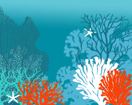 Underwater Coral Needlepoint Canvas by Fab Funky